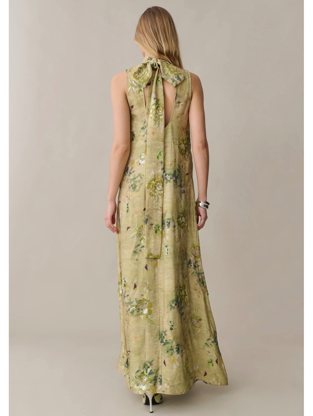 New O.P.T by Few Moda Naia Maxi Dress Beaded Size XL Mariposa - Picture 7 of 8